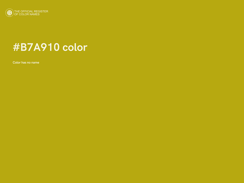 #B7A910 color image