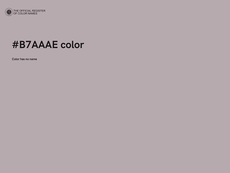 #B7AAAE color image