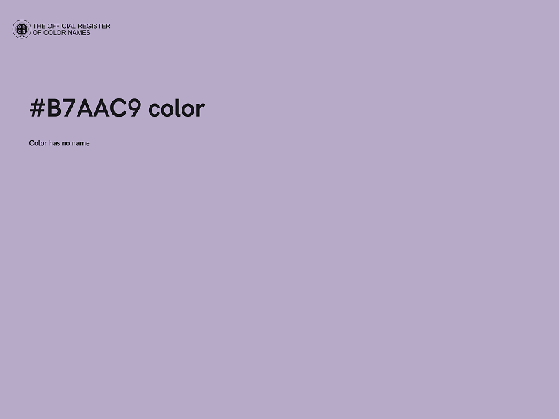 #B7AAC9 color image