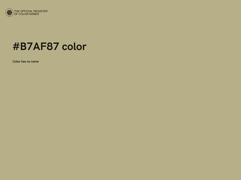 #B7AF87 color image