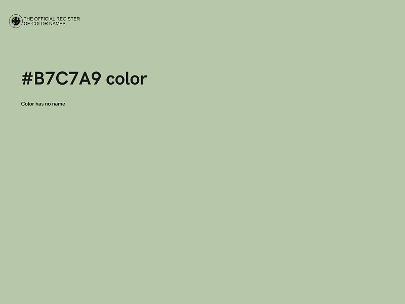 #B7C7A9 color image