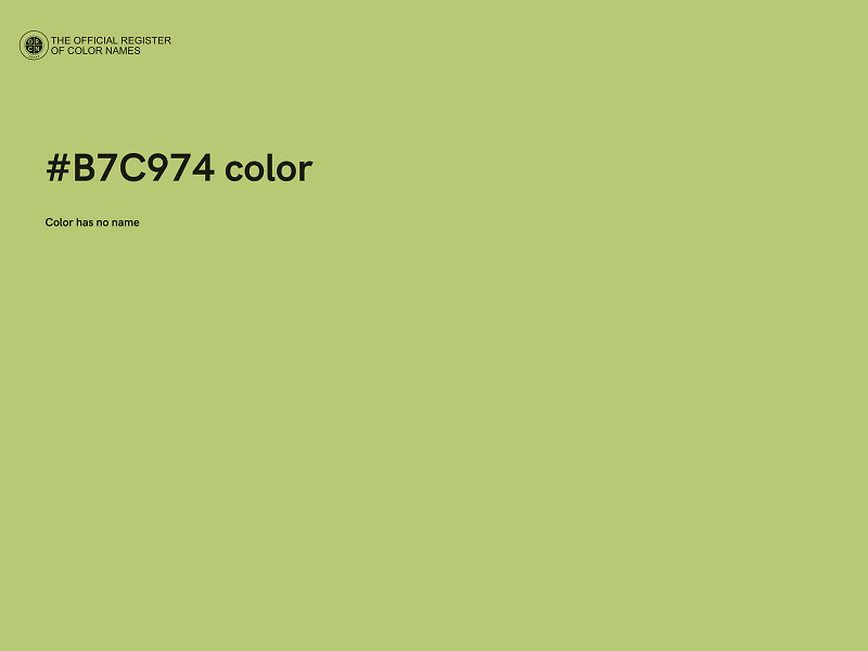 #B7C974 color image