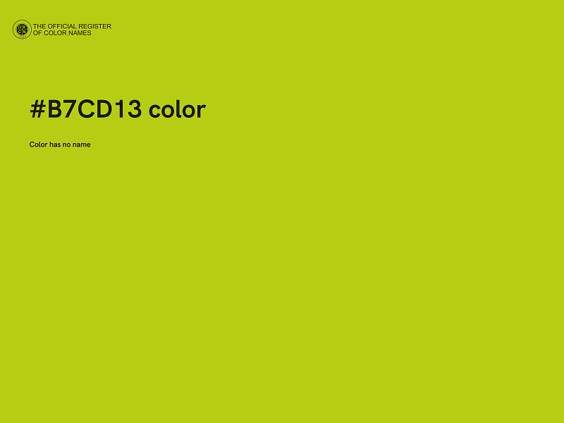 #B7CD13 color image