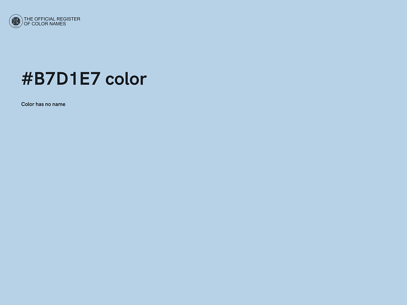 #B7D1E7 color image