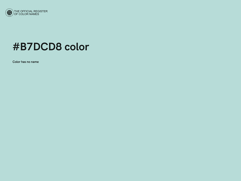 #B7DCD8 color image