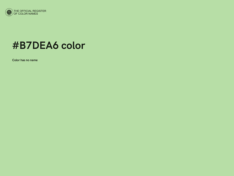 #B7DEA6 color image