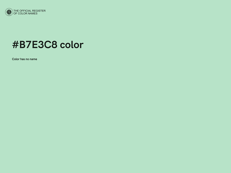 #B7E3C8 color image