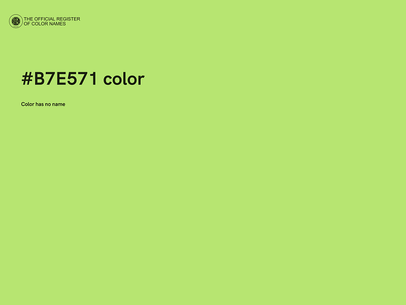 #B7E571 color image