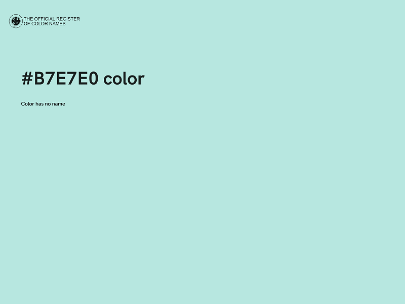 #B7E7E0 color image