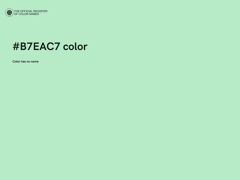 #B7EAC7 color image