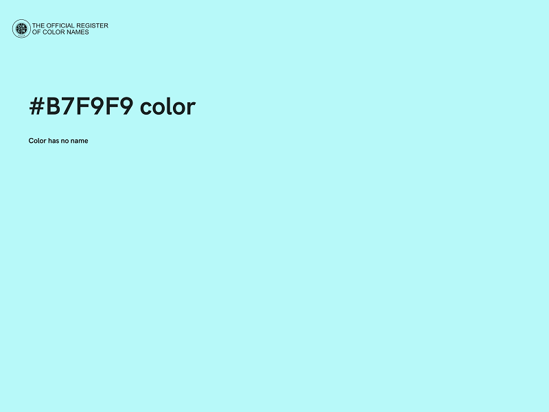 #B7F9F9 color image