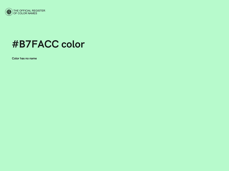 #B7FACC color image