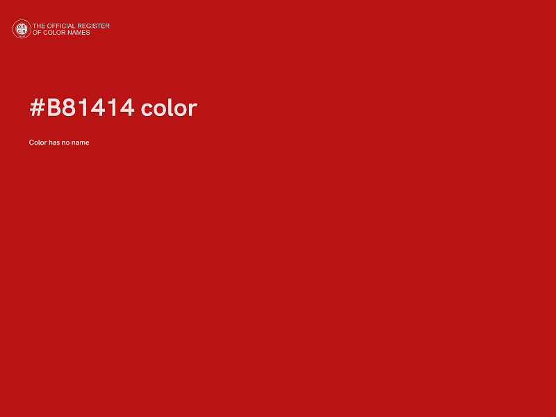 #B81414 color image