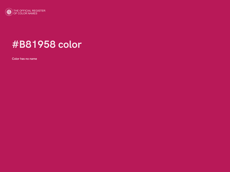 #B81958 color image