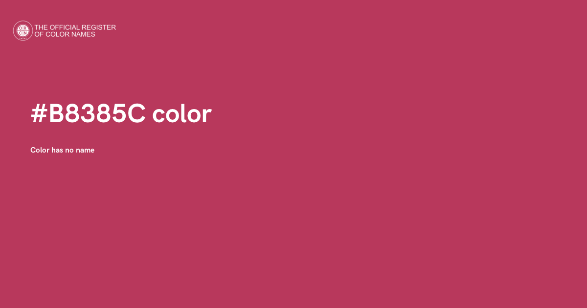 Color Code 8395 Color #B8385C - The Official Register of Color Names