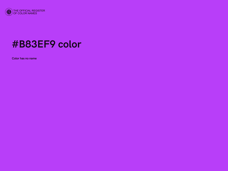 #B83EF9 color image