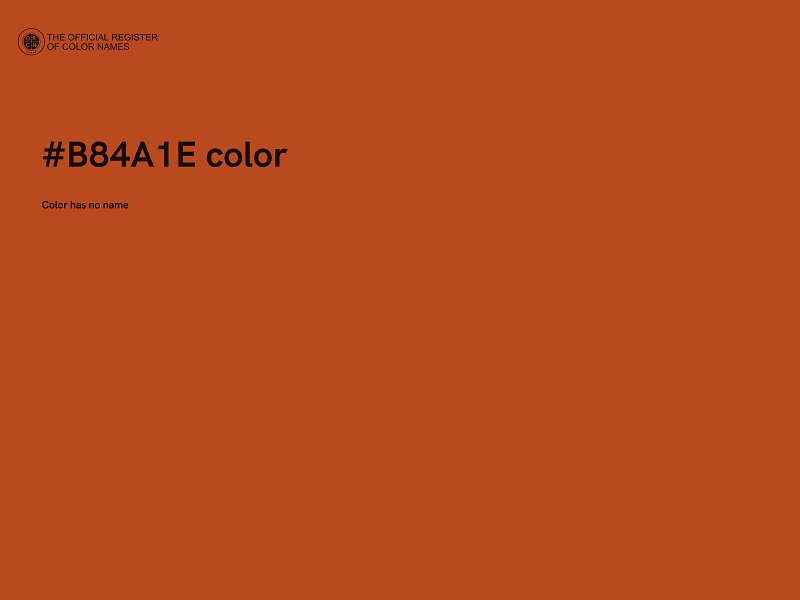 #B84A1E color image