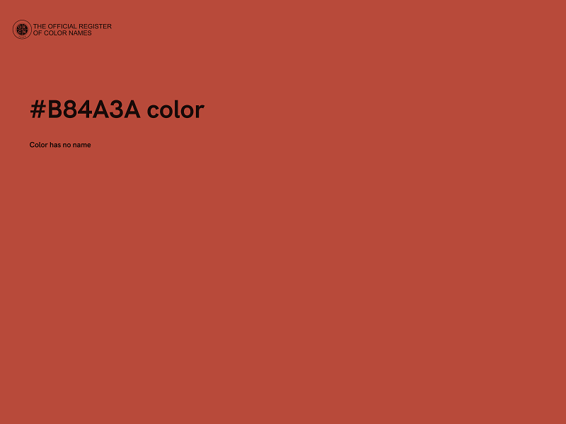 #B84A3A color image