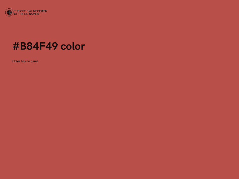 #B84F49 color image