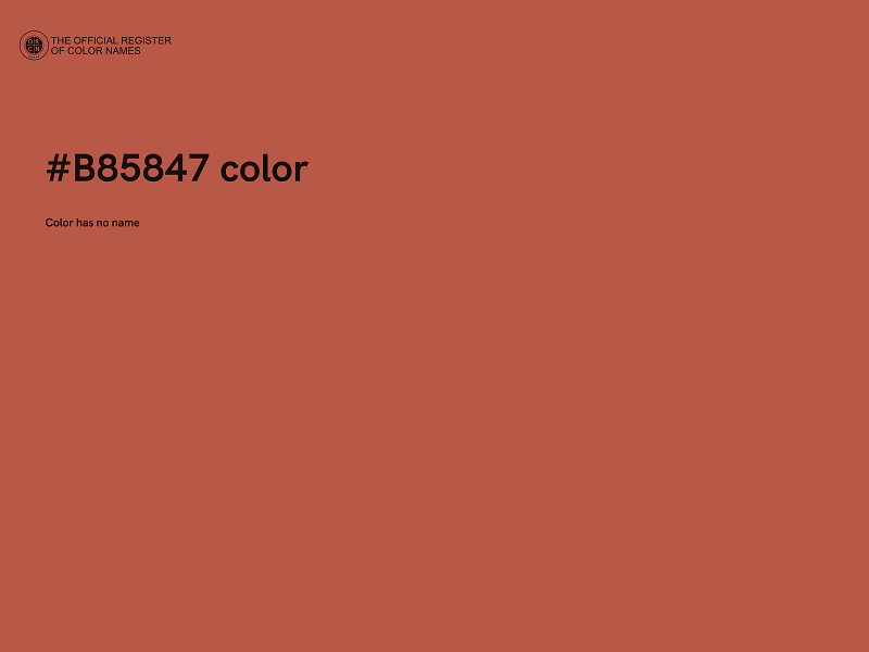 #B85847 color image