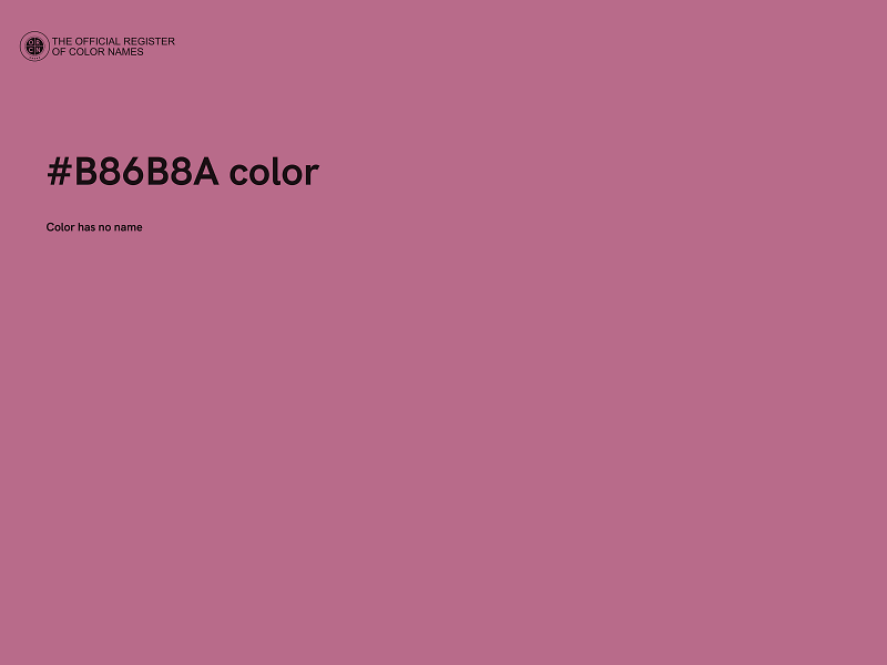 #B86B8A color image