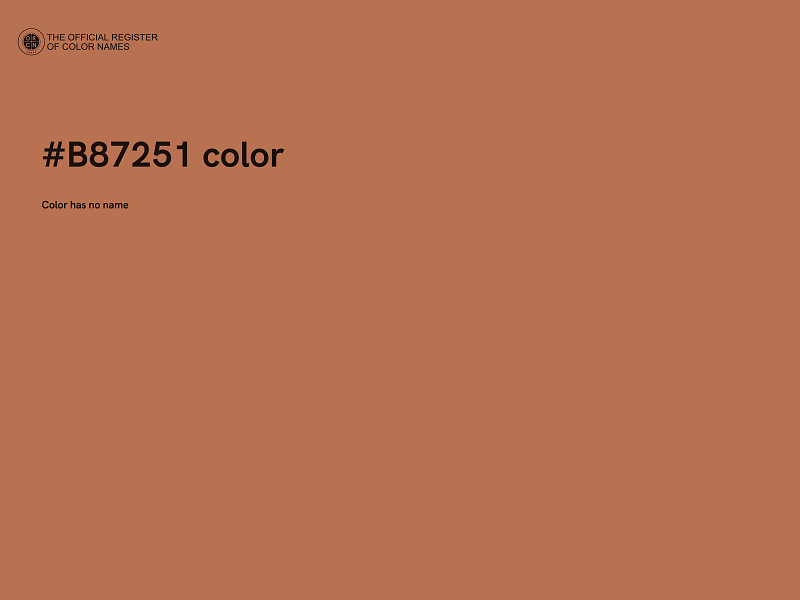 #B87251 color image