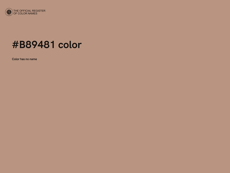 #B89481 color image