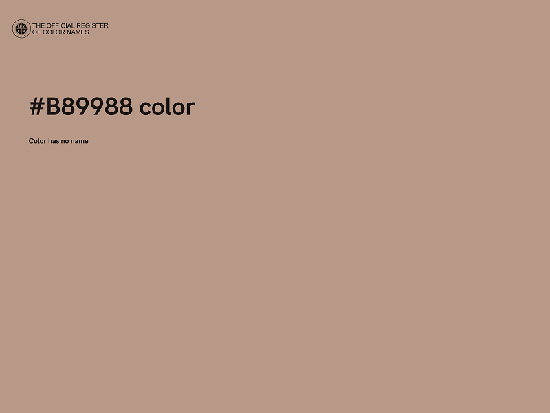 #B89988 color image