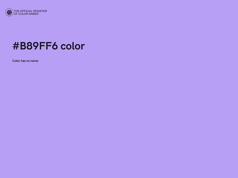 #B89FF6 color image