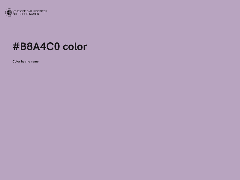 #B8A4C0 color image