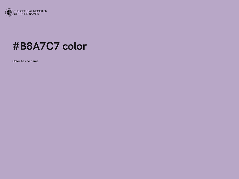 #B8A7C7 color image