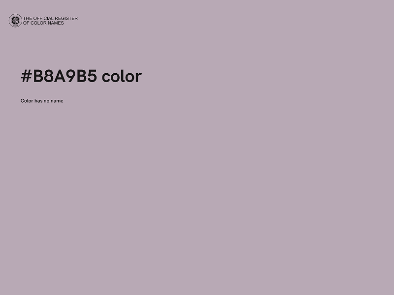 #B8A9B5 color image