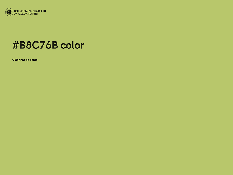 #B8C76B color image