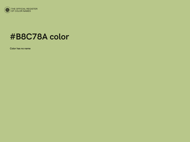 #B8C78A color image