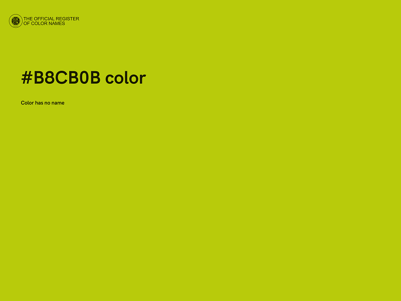 #B8CB0B color image