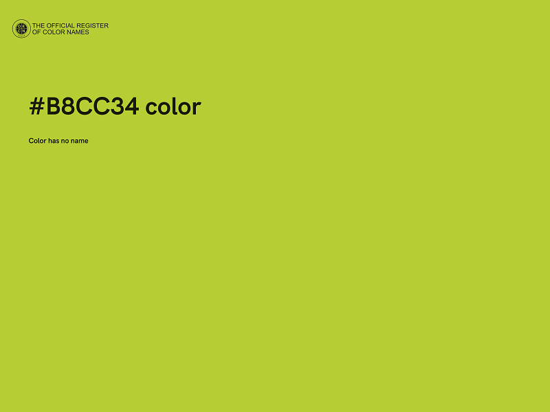 #B8CC34 color image