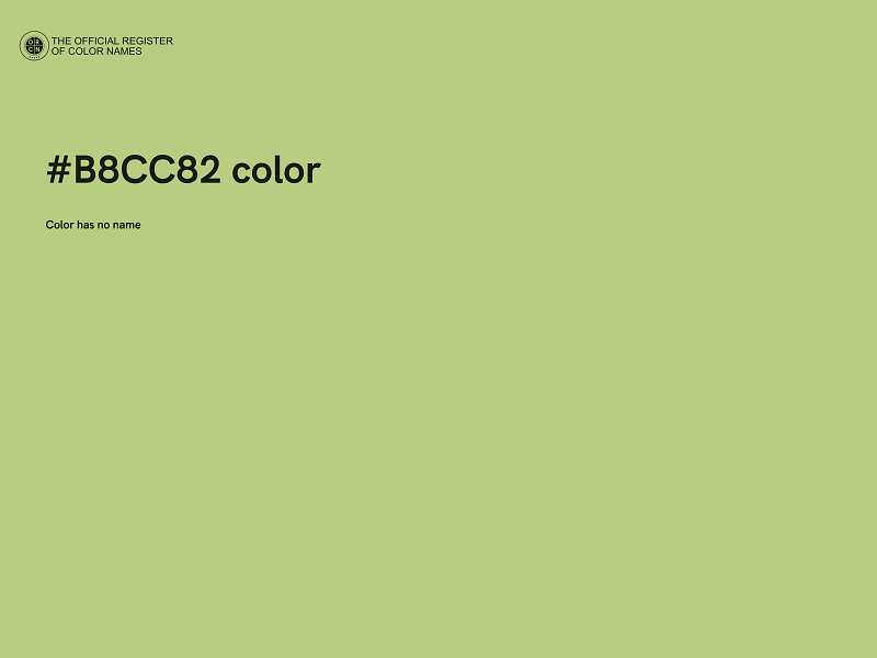 #B8CC82 color image