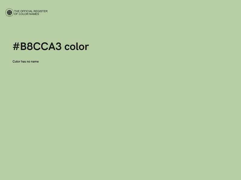 #B8CCA3 color image