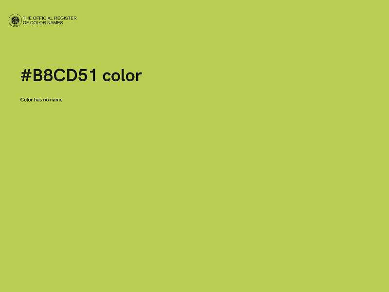 #B8CD51 color image