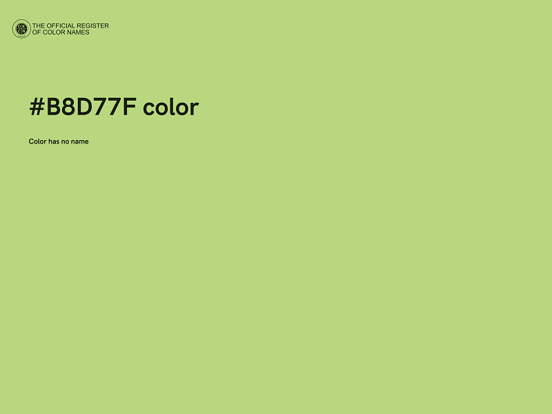 #B8D77F color image