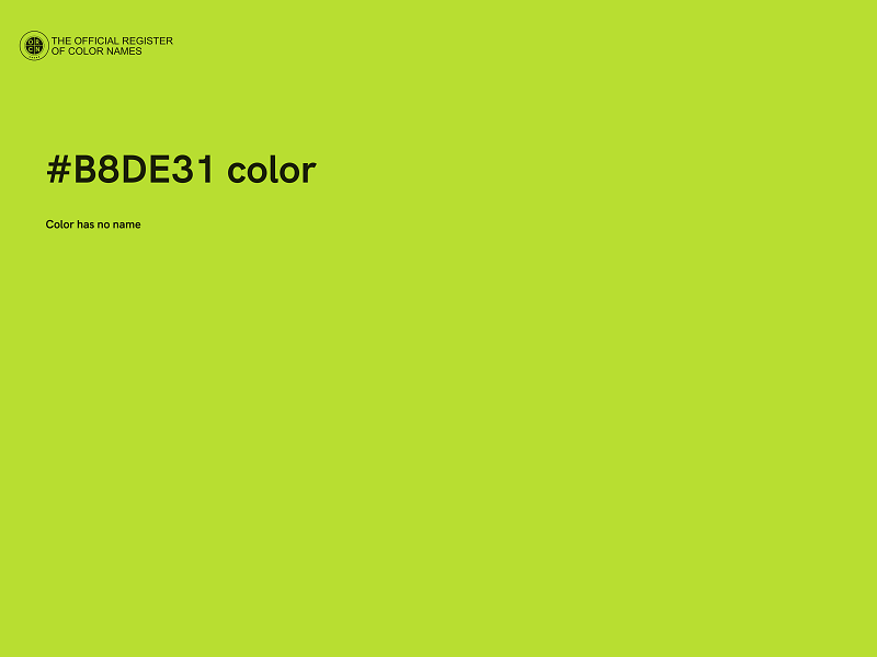 #B8DE31 color image