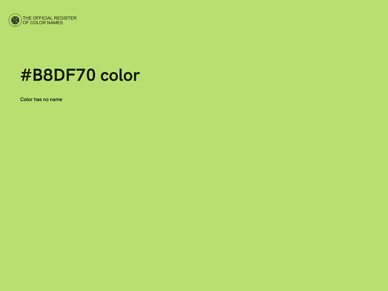 #B8DF70 color image