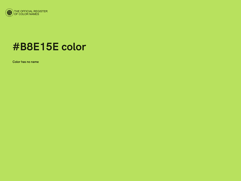 #B8E15E color image