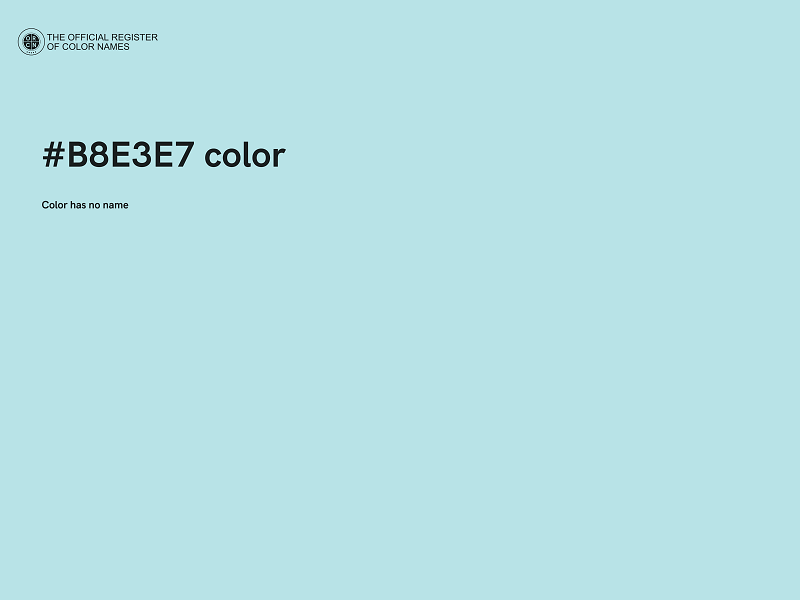 #B8E3E7 color image