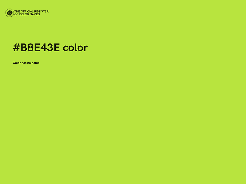 #B8E43E color image