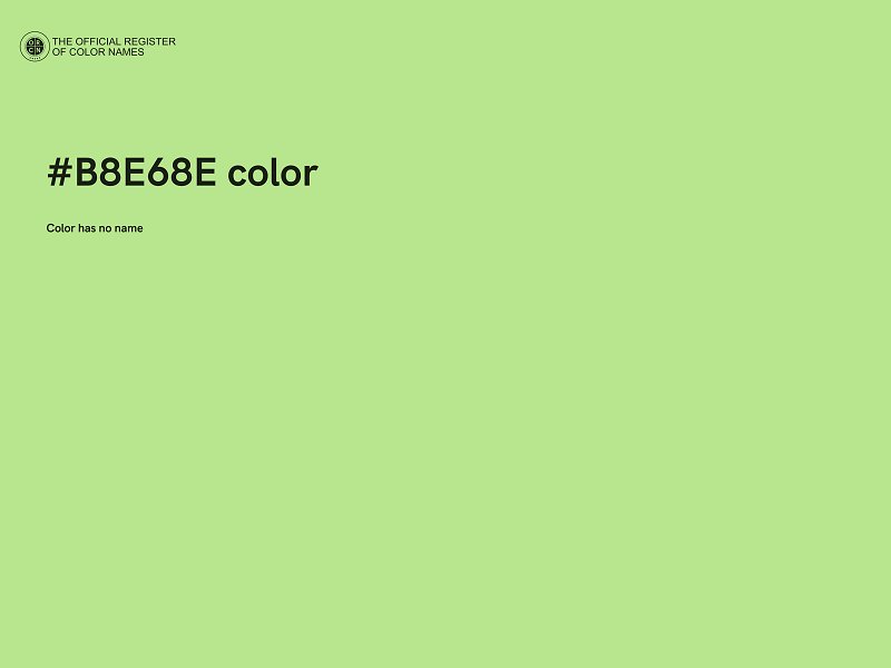 #B8E68E color image