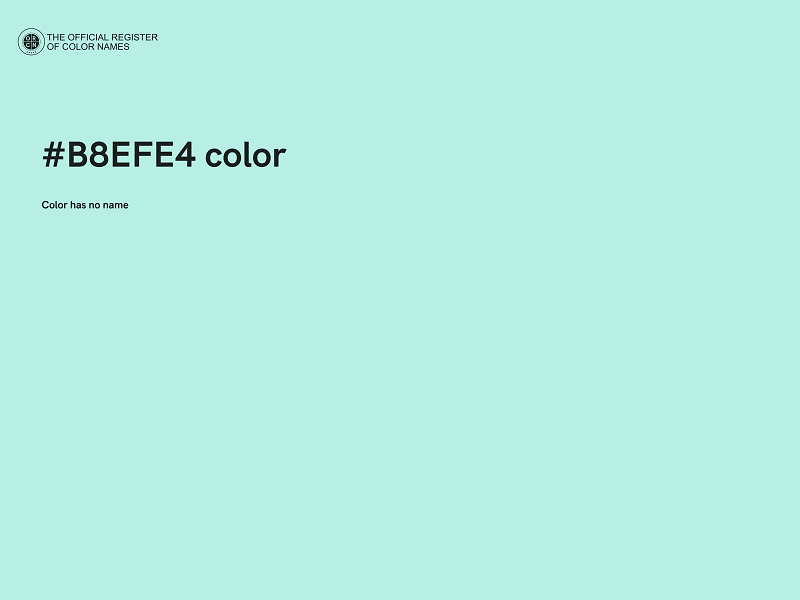 #B8EFE4 color image