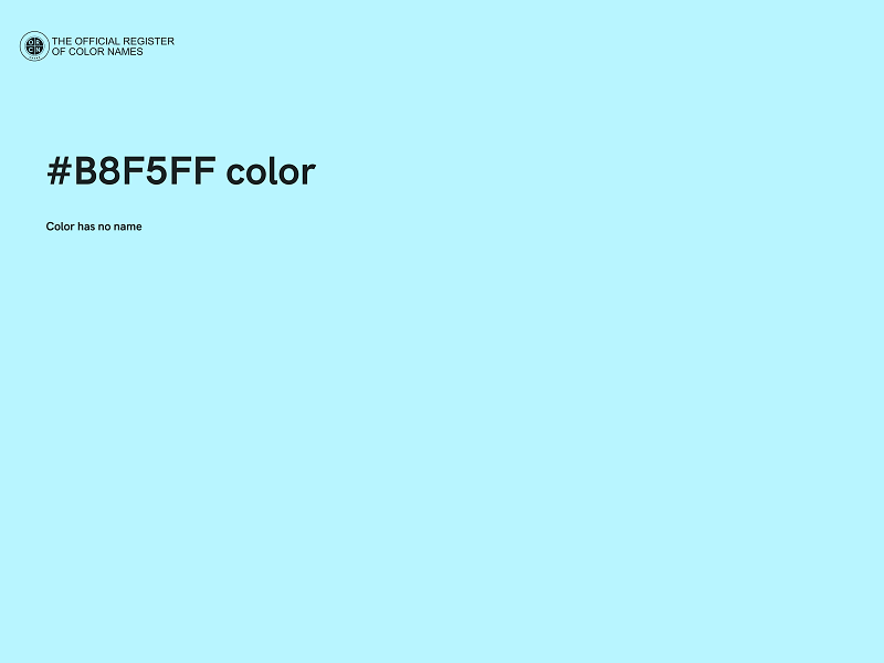 #B8F5FF color image