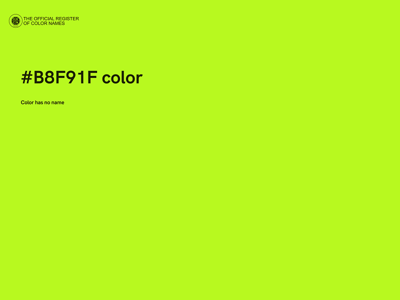 #B8F91F color image