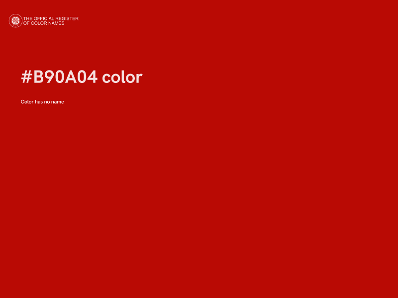 #B90A04 color image